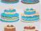 Scrapki TORT urodziny torcik 2szt MIX KOLORÓW