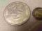 Mega Ogromna moneta jak srebro 1865 rok