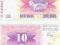 BOŚNIA I HERCEGOWINA 10 Dinara 1992  P-10 UNC