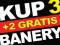 GOTOWE WZORY 3m/1m baner reklamowy REKLAMA