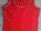 VICTORIA'S SECRET czerwona koszulka z ozdobami S
