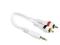 Kabel jack 3,5mm - 2xRCA GOLD OFC iPod mp3 PC 7cm
