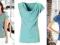 1B417 Bluzka top 32/34 miętowa zielona luźna