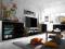 Meble do pokoju SPARTA czarne szkło dostawa GRATIS