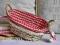 *dekomotyw* Koszyk wiklina czerwona kratka wz.1
