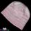 P26*- Zimowa czapka w różowo-białe paski 42-46
