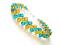 Bransoletka Swarovski Sunflower i Blue Zircon