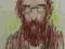 JUDAICA - ŻYD PORTRET -  pastel olejny 23x18cm