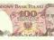 banknot 100 zł - 1986 r., seria PB, stan: XF/EF