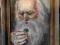 Portret Żyda Żyd na szczęście obraz pastel w ramie