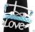 Bransoletka Infinity Love Cross błękitna BR1