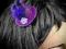 Fascynator, kapelusik, stroik do włosów - fiolet
