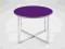 Chris Stolik Okrągły Fioletowy Szklany  55cm