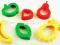 Plastikowe foremki - OWOCE - 6 szt