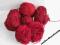 Włóczka akrylowa bordowa różne RESZTKI 200 g.