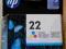 TUSZ HP 22  KOLOR  100% ORYGINAŁ C9352AE