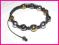 Bransoletka styl shamballa hematyt