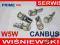 W5W LED PRIME T10 CANBUS XENON WHITE BIAŁE CAN BUS
