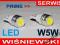 W5W LED PRIME Xenon WHITE T10 2 SMD ULTRA MOCNE HP