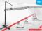 PARASOL OGRODOWY  KWADRATOWY 3x3m aż 9m2 ALUMINIUM