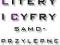 CYFRY, LITERY SAMOPRZYLEPNE 17CM - PROMOCJA !!!