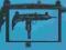 Uzi. Obraz namalowany sprayem. Spray. Art