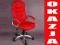 FOTEL BIUROWY KRZESŁO BSM CZERWONY NOWY MODEL  FV!