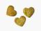 Serca serduszka drewniane 26mm ZŁOTE