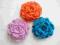 Broszka, kwiatek z włóczki, rękodzieło, kolory