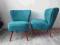 Fotel Art Deco Klubowy Design Turkusowy