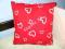 Poszewka na poduszkę jaśka 40x40 SERCA WALENTYNKI