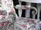 Przepiękny fotel róże  shabby buduar