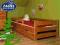 Łóżko sosnowe F dziecięce 80x180 Szuflada Materac