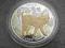 10$-2005r.-Ryś z Hiszpani -Ag/Au 999 + BRYLANTY