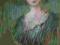 DZIEWCZYNA - pastel olejny 31x17cm