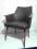 fotel klubowy muszelka design lat 50/60
