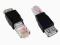 Adapter przejściówka RJ45 wtyk USB2 gniazdo router