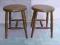 Dwa drewniane taborety stołki stołek + stołek