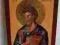 IKONA ŚW. ŁUKASZ złocona tempera na desce