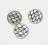Guziki w kolorze srebrnym 10 szt plecionka