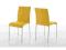 Denna Krzesło Żółte Tkanina Chromowane Nogi