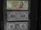 MEKSYK, 3 banknoty- 1000, 5, 1 peso