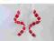 KOLCZYKI CZERWONE SPIRALKI *WYPRZEDAŻ*