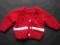 Prześliczny czerwony sweterek małe cudeńko 56