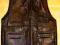Kamizelka skórzana męska /nowa skóra kieszenie M