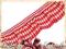 Guma ozdobna z falbanką czerwona kratka 20 mm 1 m