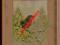 Ptaszek Wiosną Syg. Wymiar z ram.22 x 18 cm.