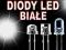 DIODY dioda LED BIAŁE 3 rodzaje 25SZT 3mm 5mm 10mm