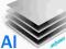 BLASZKA BLACHA ALUMINIOWA 4 mm w gat.1050A 25x50cm
