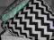 Poszewka zygzak CHEVRON czarna 40x40